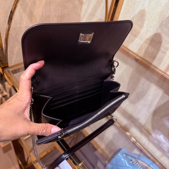 Tory Burch Emerson Chain Wallet 170159 Black $475 - Picture 6 of 8